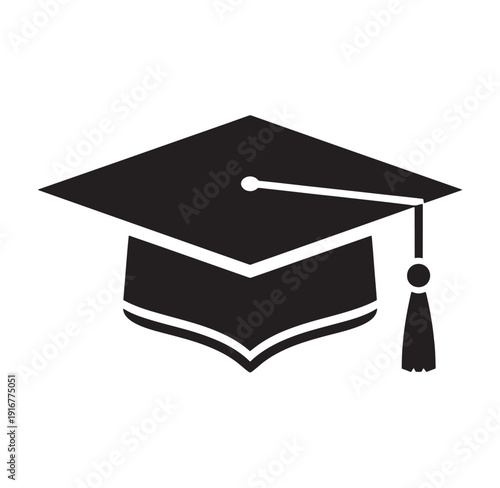 Graduation cap icon symbolizing academic achievement and education
