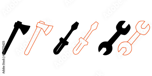 Repair icon vector set. tool illustration sign collection. Service center symbol.
