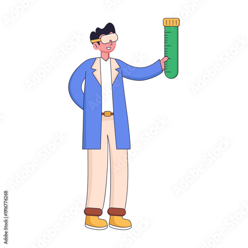 A flat style illustration of nano testing