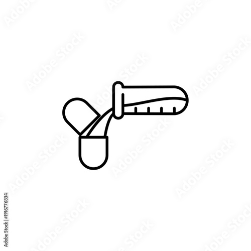 medicine manufacture vector icon. flat sign for mobile concept and web design. Symbol, logo illustration. Vector graphics