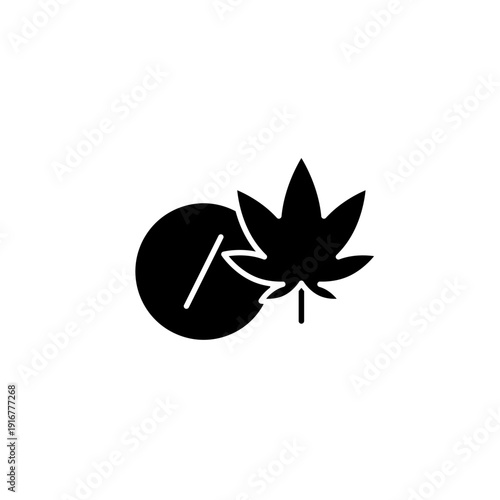 medical marijuana vector icon. flat sign for mobile concept and web design. Symbol, logo illustration. Vector graphics