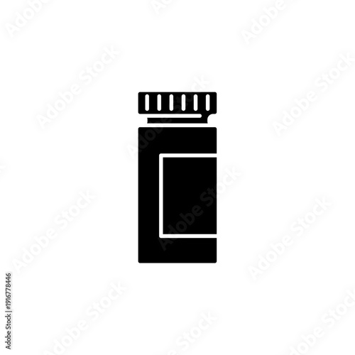 pill bottle vector icon. flat sign for mobile concept and web design. Symbol, logo illustration. Vector graphics