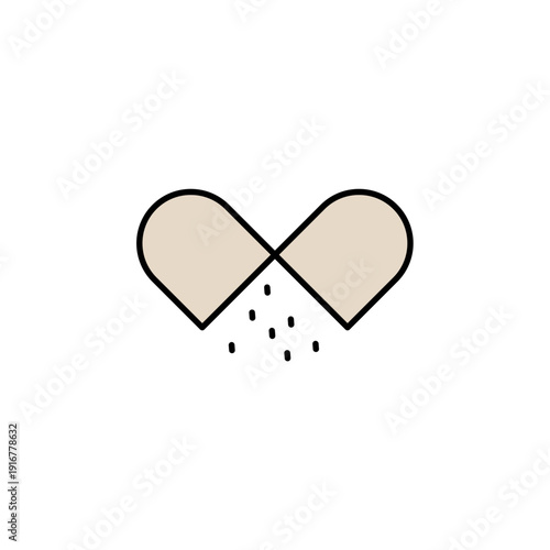 pills vector icon. flat sign for mobile concept and web design. Symbol, logo illustration. Vector graphics