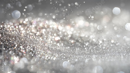 Silver object with a lot of sparkles