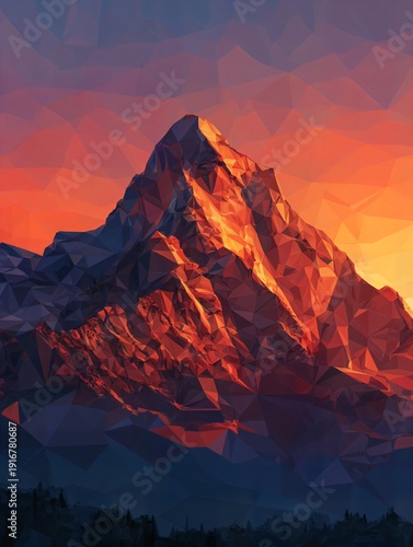 Mountain with a peak in the distance