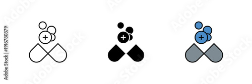 multivitamin icon. Line, solid and filled outline colorful version, outline and filled vector sign. Idea Symbol, logo illustration.