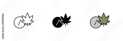 medical marijuana icon. Line, solid and filled outline colorful version, outline and filled vector sign. Idea Symbol, logo illustration.