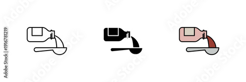 syrup icon. Line, solid and filled outline colorful version, outline and filled vector sign. Idea Symbol, logo illustration.