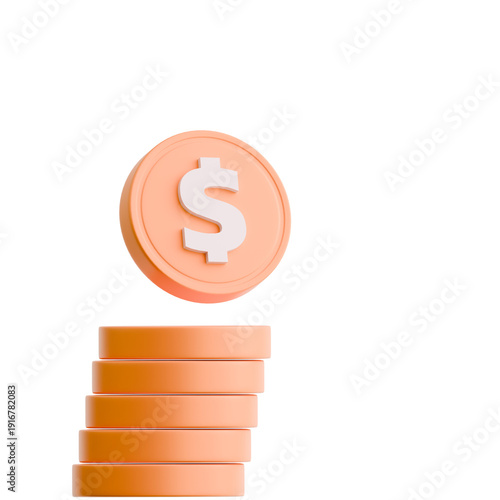 3D Illustration of Light Bulb Idea Icon