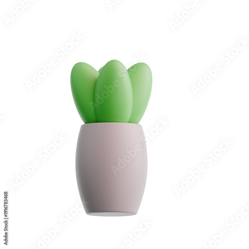 3D Illustration of Plant Pot Icon