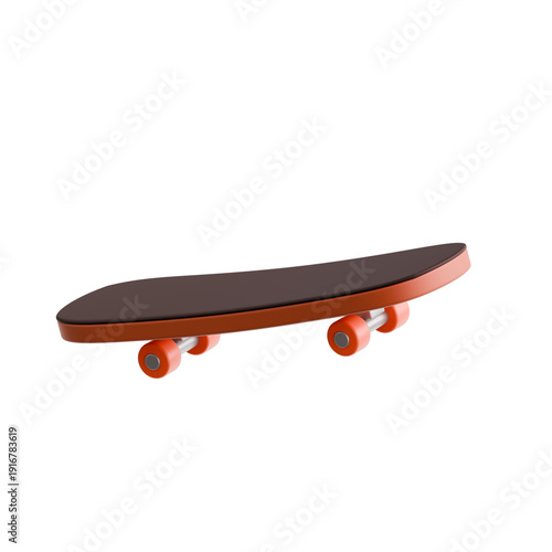 3D skateboard isolated on white background