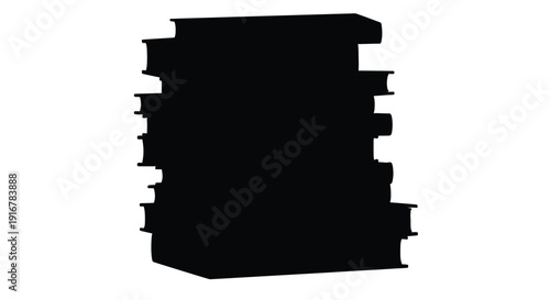 Abstract building form in black a striking silhouette