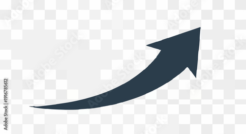 Dynamic vector graphic of a sleek, upward-curving arrow, visually embodying the core concept of progress, advancement, and sustained growth across diverse sectors and initiatives