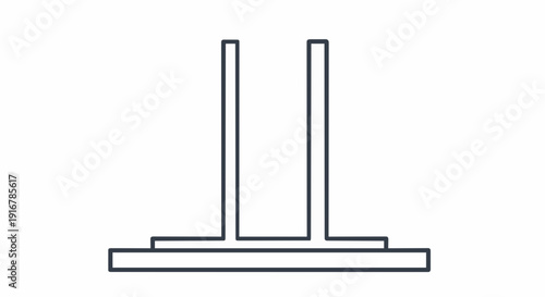 Abstract representation of structural support and stability, symbolizing foundation and construction in a minimalist design