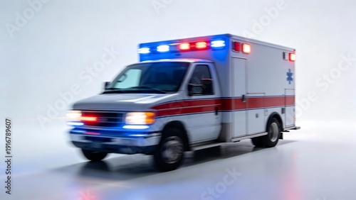 Wallpaper Mural Ambulance vehicle in motion with lights on Torontodigital.ca