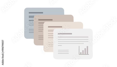 Business reports with graphs and charts displayed on documents for analysis and review in a professional office setting