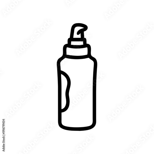 A sleek spray bottle with a black nozzle and pump mechanism.