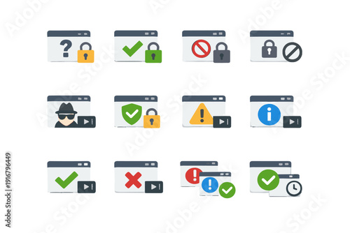 Denied mode validation permission state icon player generation restricted mini image simple