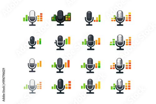 Image style abstract dark variant vector subtle spacious mic simple professional icon