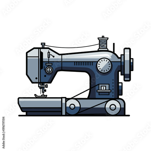 Vintage Sewing Machine Illustration