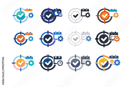 Generation image icon focus professional style theme variant minimal neutral simple vector