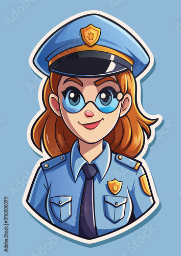 Anime police officer female character