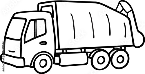 Illustration of Garbage Truck for Waste Management and Recycling Concepts Free Vector