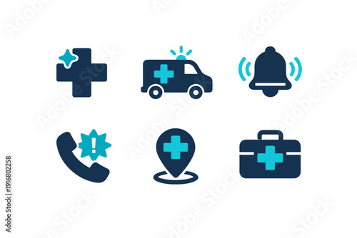 Image ambulance phone no text vector emergency generation simple clean icon urgent