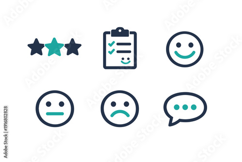 Text vector neutral comment generation scalable simple feedback image background icon labels