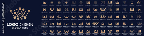 Collections of initial letter W logo design. Usable for business and company logo