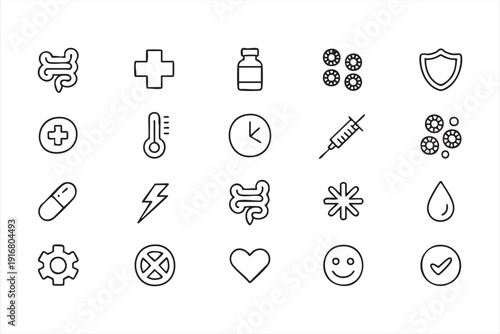 Healthcare Protection and Immunity Vector Symbols