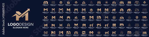 Collections of initial letter M logo design. Usable for business and company logo