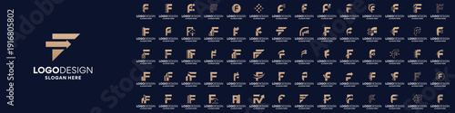 Collections of initial letter F logo design. Usable for business and company logo