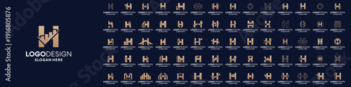 Collections of initial letter H logo design. Usable for business and company logo