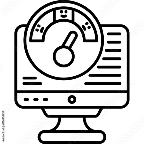 Emotion meter Outline Icon