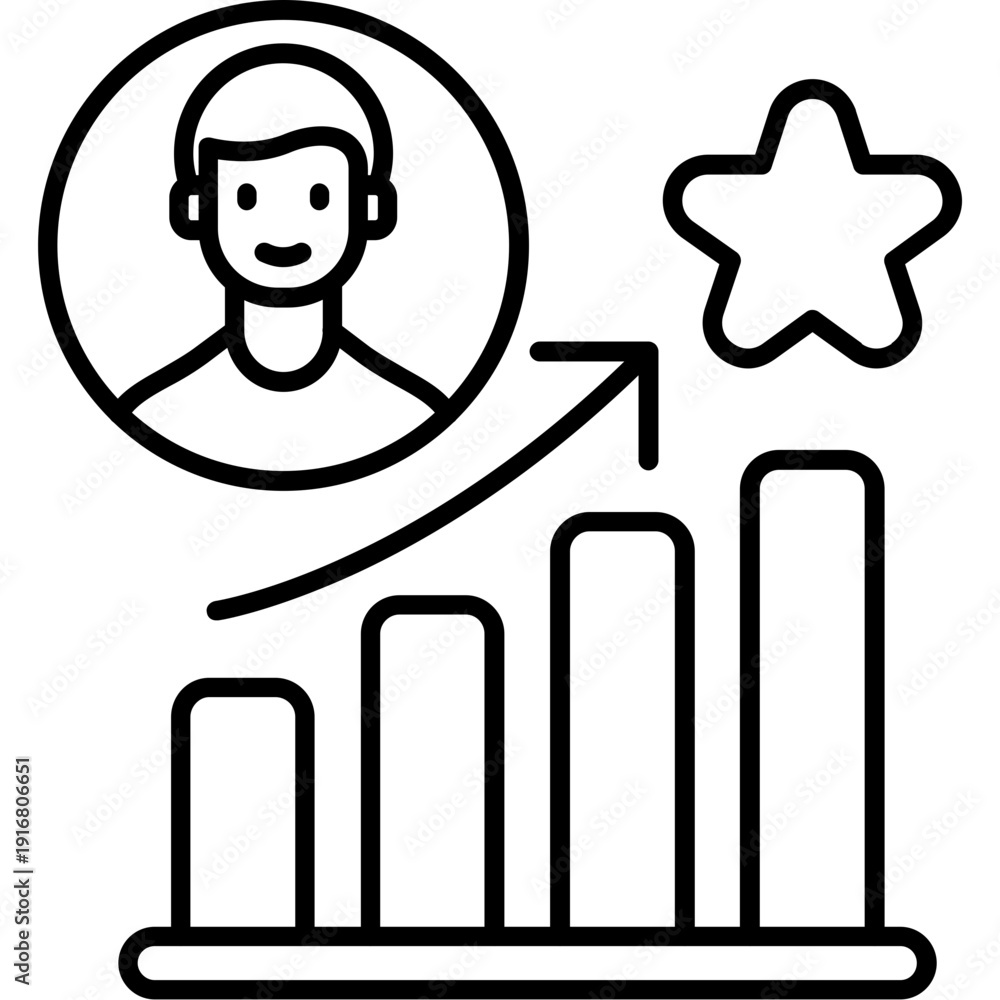Obraz premium Customer success Outline Icon