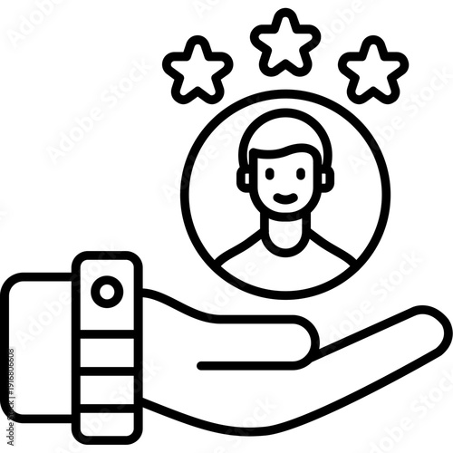 Customer loyalty Outline Icon