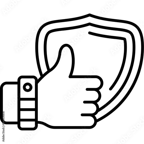 Brand trust Outline Icon