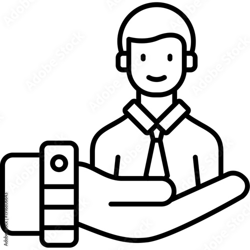 Customer retention Outline Icon