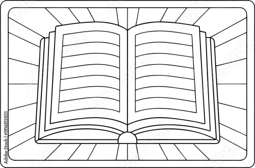 Open book with blank pages and radiant light symbolizing knowledge and wisdom