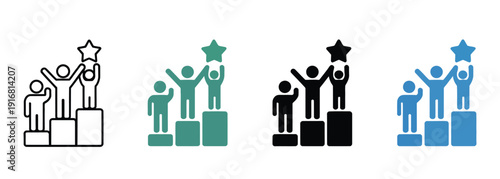 Competitive Advantage Icon, Modern Business Strategy Symbol Representing Market Leadership Innovation And Corporate Success In Flat Vector Design Isolated On White Background.