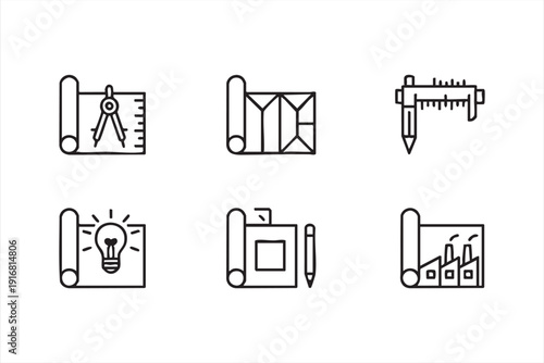 Urban Development and Renovation Plan Vector Set