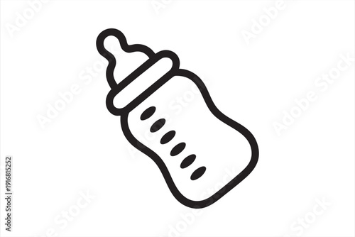 Toddler Feeding Accessory Outline Illustration