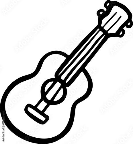 Hand Drawn Guitar Outline