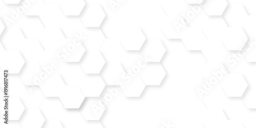 White paper texture abstract grid tile seamless hexagon wall creative metal business wallpaper texture background.