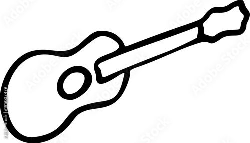 Hand Drawn Guitar Outline