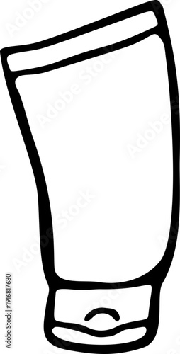 Cosmetic Tube Doodle Hand Drawn