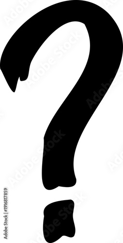 Hand Drawn Brush Question Mark
