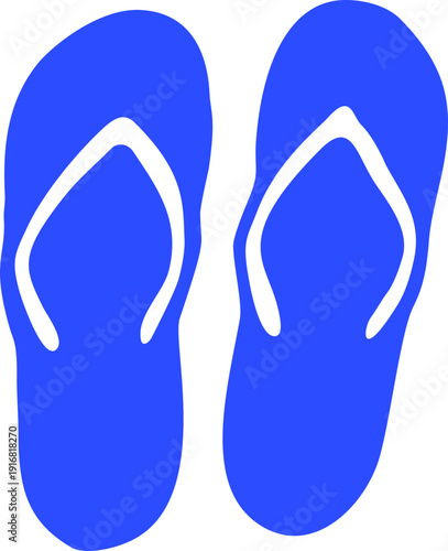 Blue Flip Flops Simple Icon