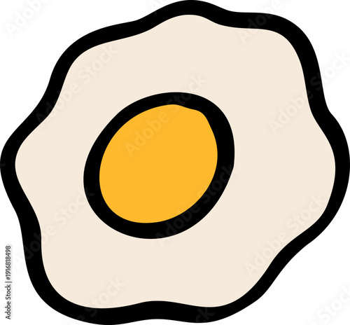 Fried Egg Doodle Icon
